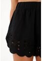 Tennis Bermuda Negra En Ojalillo Para Mujer de Tennis