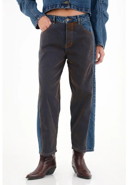 Tennis Jean Con Cortes Tipo Velvet Azul Para Mujer