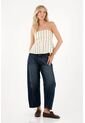 Tennis Camisa Strapless Con Tablas Decorativas Crudo Para Mujer de Tennis