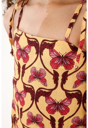 Vestido Estampado Con Bolero En Ruedo Para Niña