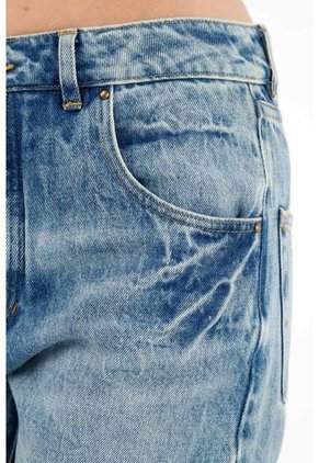 Tennis Jean Azul Cinco Bolsillos Para Mujer