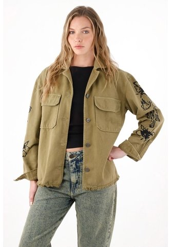 Tennis Chaqueta En 100% Algodón Verde Para Mujer Tennis