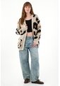 Tennis Buzo Afelpado Oversize De Animal Print De Ajuste Relajado Para Mujer de Tennis
