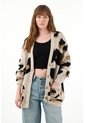 Tennis Buzo Afelpado Oversize De Animal Print De Ajuste Relajado Para Mujer de Tennis