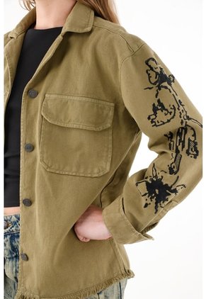 Tennis Chaqueta En 100% Algodón Verde Para Mujer