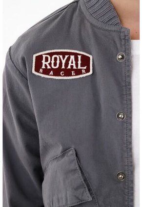 Chaqueta Gris Tipo Bomber Para Niño