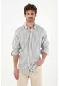 Tennis Camisa Preteñida A Rayas Verde Para Hombre de Tennis