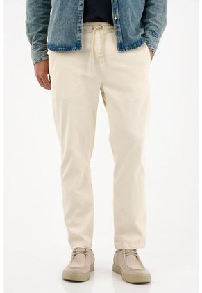 Tennis Pantalón Recto En Corduroy Crudo Para Hombre