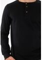 Tennis Camiseta De Manga Larga Negra Para Hombre de Tennis