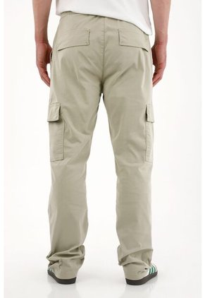 Tennis Pantalón En Dril Con Bolsillos Tipo Cargo Verde Para Hombre