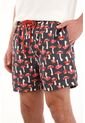 Tennis Pantaloneta De Baño Con Estampado De Hongos Multicolor Para Hombre de Tennis