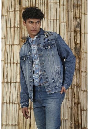 Chaqueta Azul Para Hombre