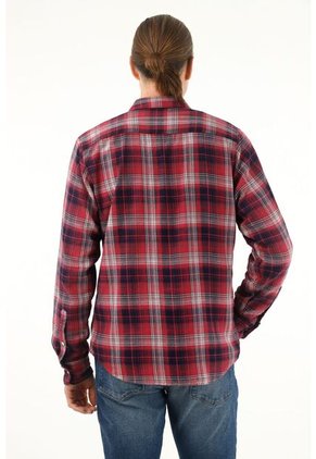 Tennis Camisa Tipo Leñadora Roja Para Hombre