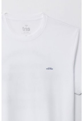 Tennis Camiseta Manga Corta Estampada Blanca Para Hombre