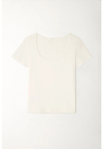 Tennis Camiseta Básica Manga Corta Café Para Mujer