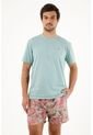 Pantaloneta De Baño Con Estampado Marino Para Hombre de Tennis