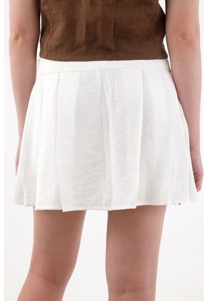 Tennis Falda Corta Con Tablas Crudo Para Mujer