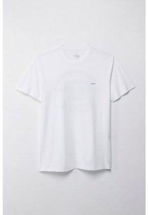 Tennis Camiseta Manga Corta Estampada Blanca Para Hombre