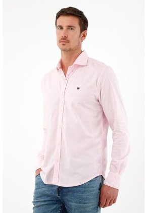Tennis Camisa Cuello Francés Rosada Para Hombre
