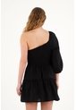 Tennis Vestido Corto En 100% Lino Negro Para Mujer de Tennis