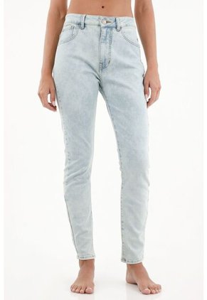 Tennis Jean Jegging De Tiro Alto Azul Claro Para Mujer