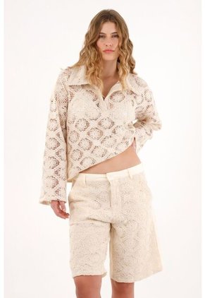 Tennis Buzo Crudo Tejido En Frente Para Mujer