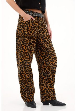 Pantalón Estampado Animal Print Para Mujer