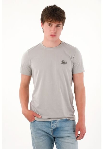 Tennis Camiseta Básica Manga Corta Gris Para Hombre