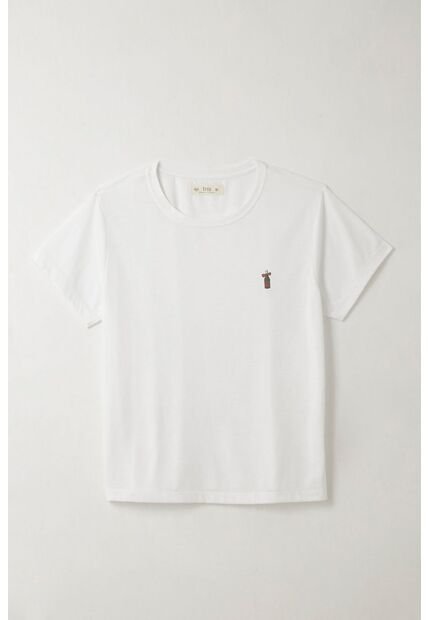 Tennis Camiseta Con Estampado Localizado Blanca Para Mujer