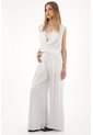 Tennis Chaleco Asimétrico Con Solapa Blanco Para Mujer de Tennis