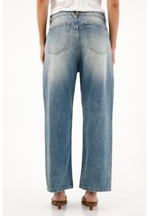 Tennis Jean Recto En 100% Algodón Azul Para Mujer