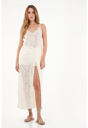 Kimono Crudo Con Transparencia Para Mujer
