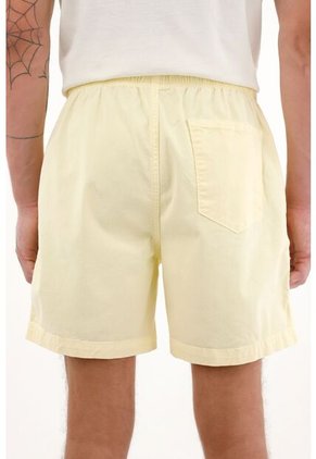 Tennis Bermuda Con Pretina Enresortada Amarillo Claro Para Hombre