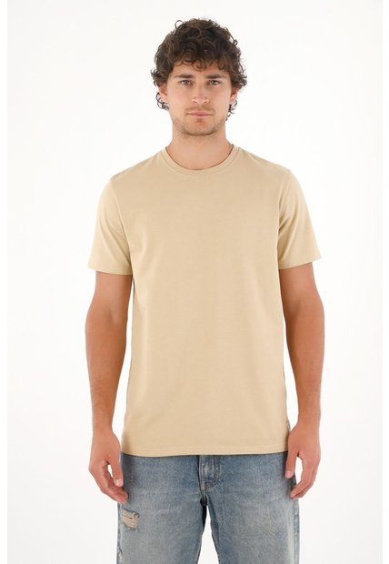 Tennis Camiseta En 100% Algodón Café Para Hombre