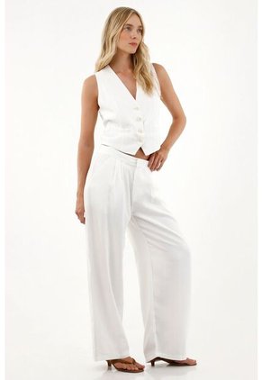 Tennis Chaleco En Tela Liviana Crudo Para Mujer