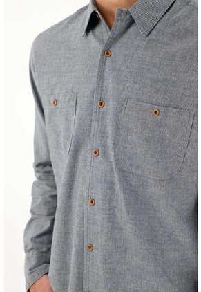 Tennis Camisa Preteñida A Rayas Azul Para Hombre