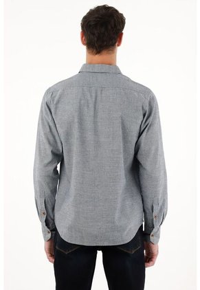 Tennis Camisa Preteñida A Rayas Azul Para Hombre