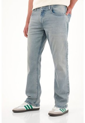 Tennis Jean Recto Tiro Medio Azul Claro Para Hombre