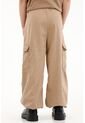 Pantalón Tipo Parachute Crudo Para Niña de Tennis