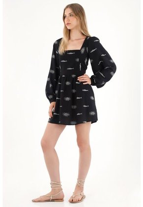 Tennis Vestido Corto Con Estampado De Peces Para Mujer