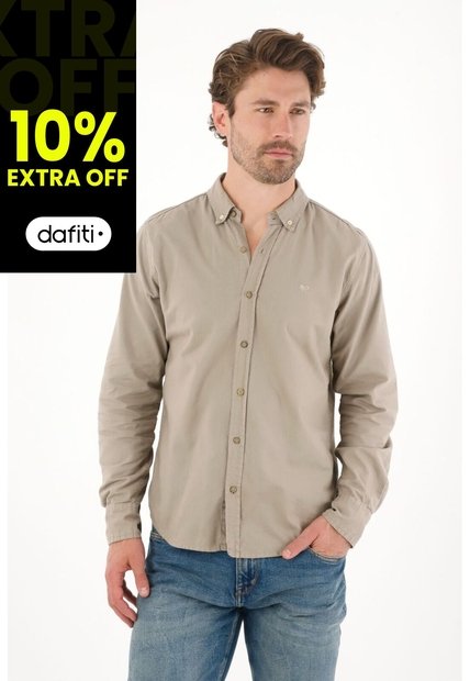 Tennis Camisa Manga Larga Con Raqueta Bordada Gris Para Hombre