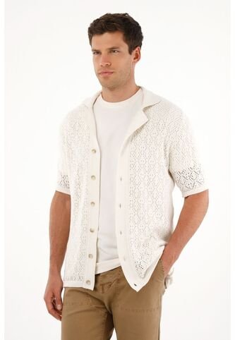 Tennis Camiseta Crudo De Tejido Abierto Para Hombre Tennis