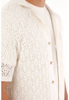 Tennis Camiseta Crudo De Tejido Abierto Para Hombre