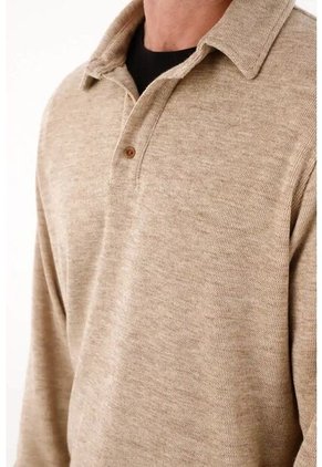 Tennis Buzo Con Cuello Polo Crudo Para Hombre