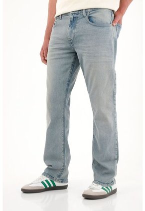 Tennis Jean Recto Tiro Medio Azul Claro Para Hombre