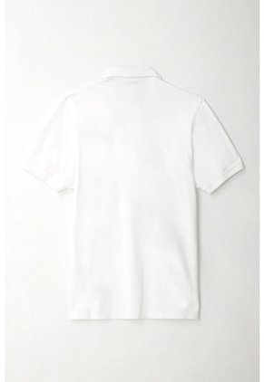 Tennis Polo Blanca Slim Fit Lycra-algodón Para Hombre