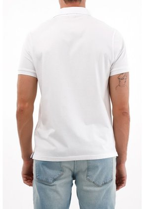 Tennis Polo Blanca Slim Fit Lycra-algodón Para Hombre
