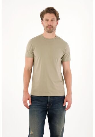 Tennis Camiseta Manga Corta Con Raqueta Bordada Verde Para Hombre Tennis