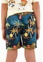 Pantaloneta De Baño Azul Con Estampado De La Selva Para Niño de Tennis