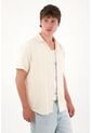 Tennis Camisa Tipo Bowling A Rayas Crudo Para Hombre de Tennis